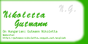 nikoletta gutmann business card